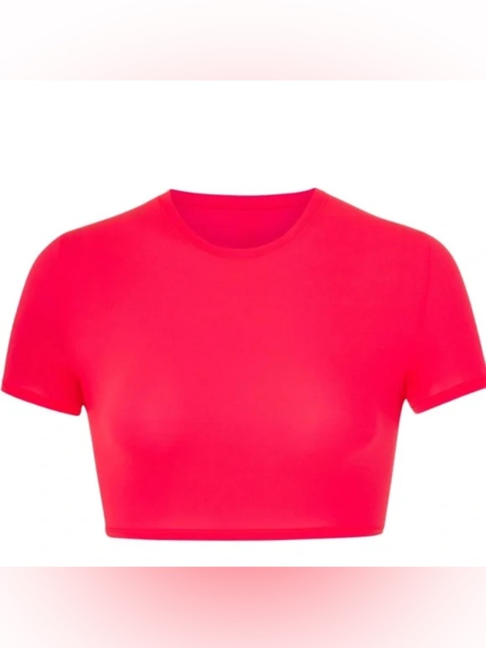 SKIMS Hot Pink Fits Everybody Super Crop Tee